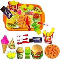 Buy PLUSPOINT Pizza Party Fast Food Set Realistic Pizza Pretend